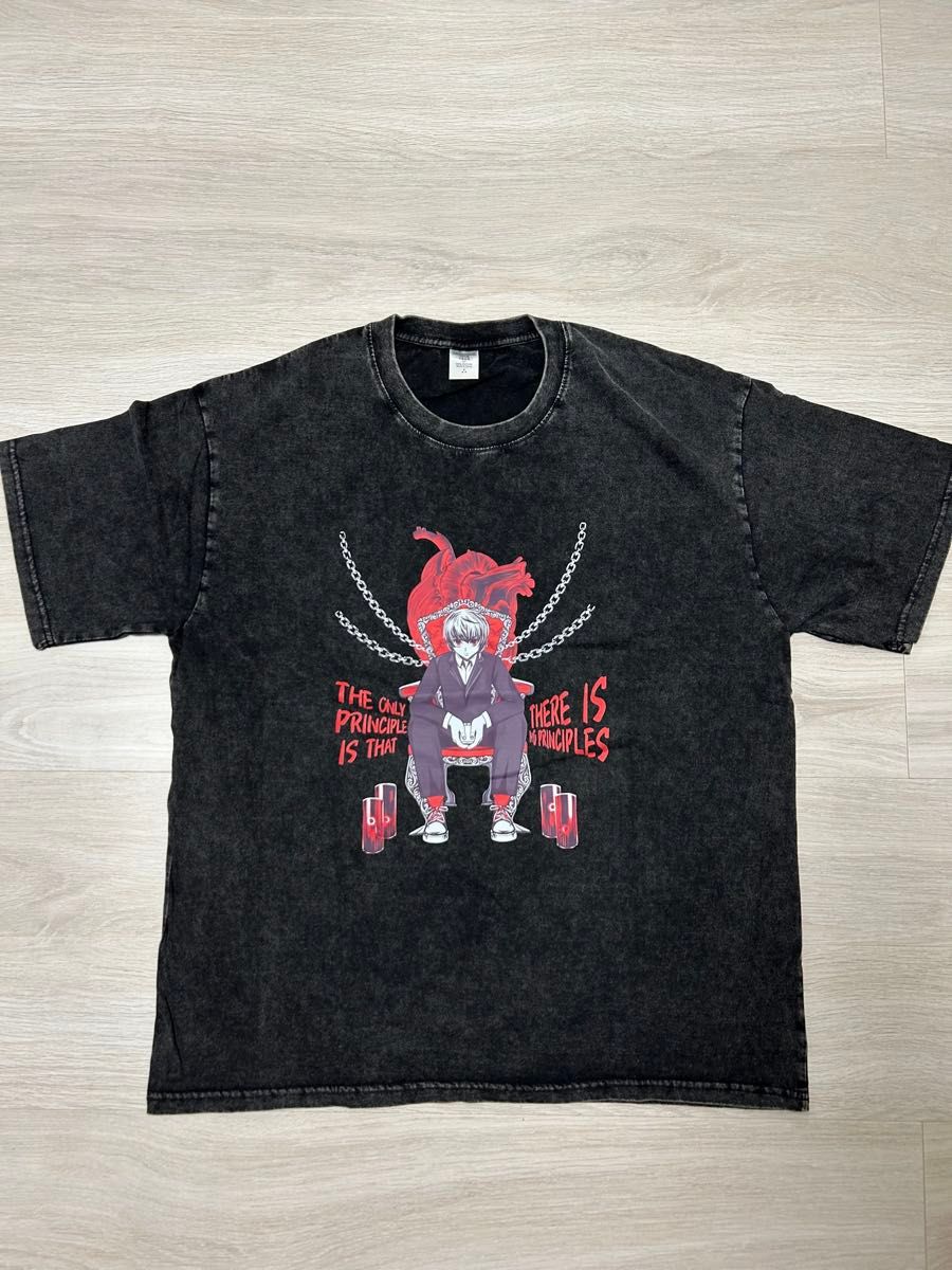 HUNTER×HUNTER クラピカ Tシャツ Lサイズ ビンテージ加工 HUNTER×HUNTER クラピカ Tシャツ Lサイズ ビンテージ加工