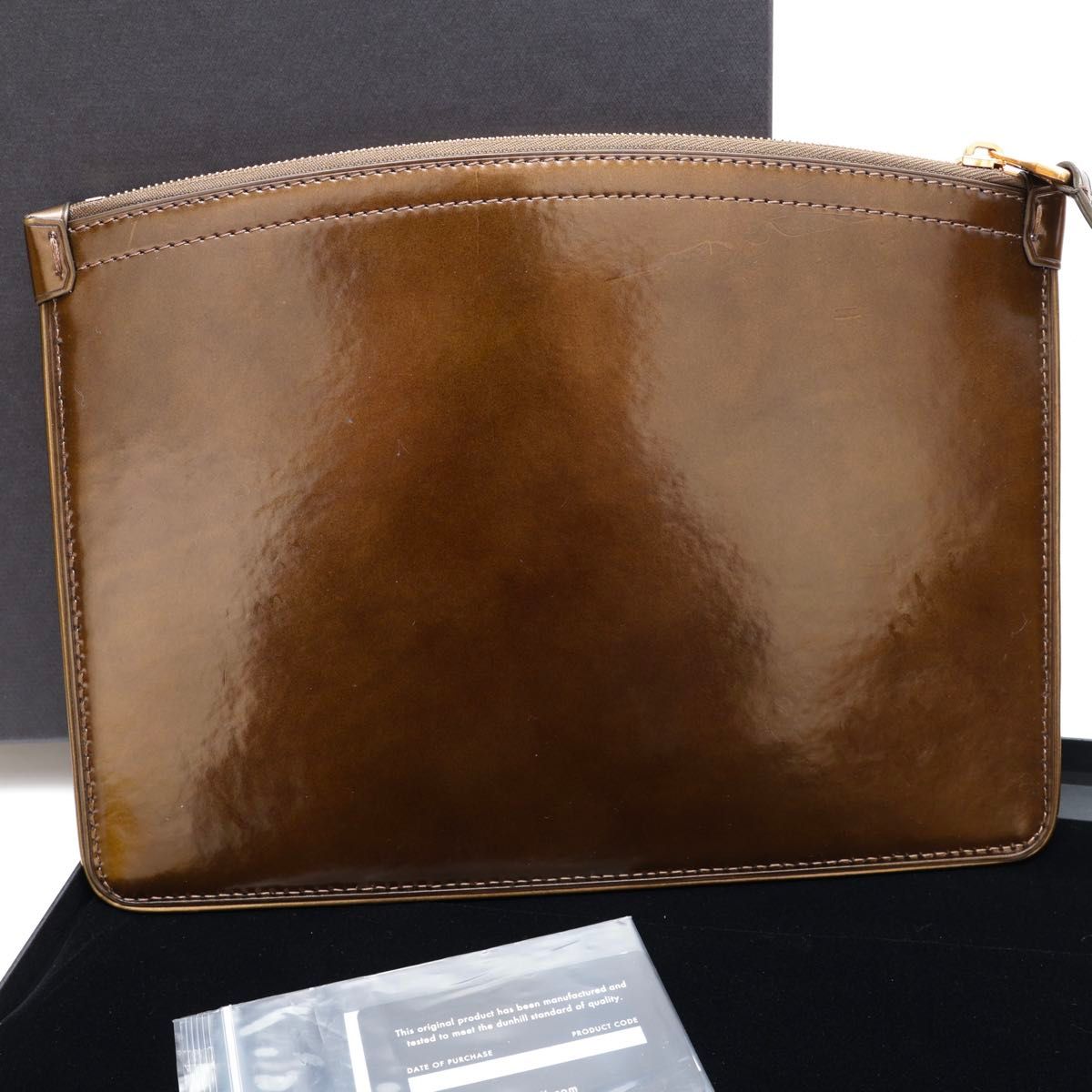 難有り未使用 ダンヒル Alfred Dunhill クラッチバッグ レザー 難有り未使用 ダンヒル Alfred Dunhill クラッチバッグ レザー