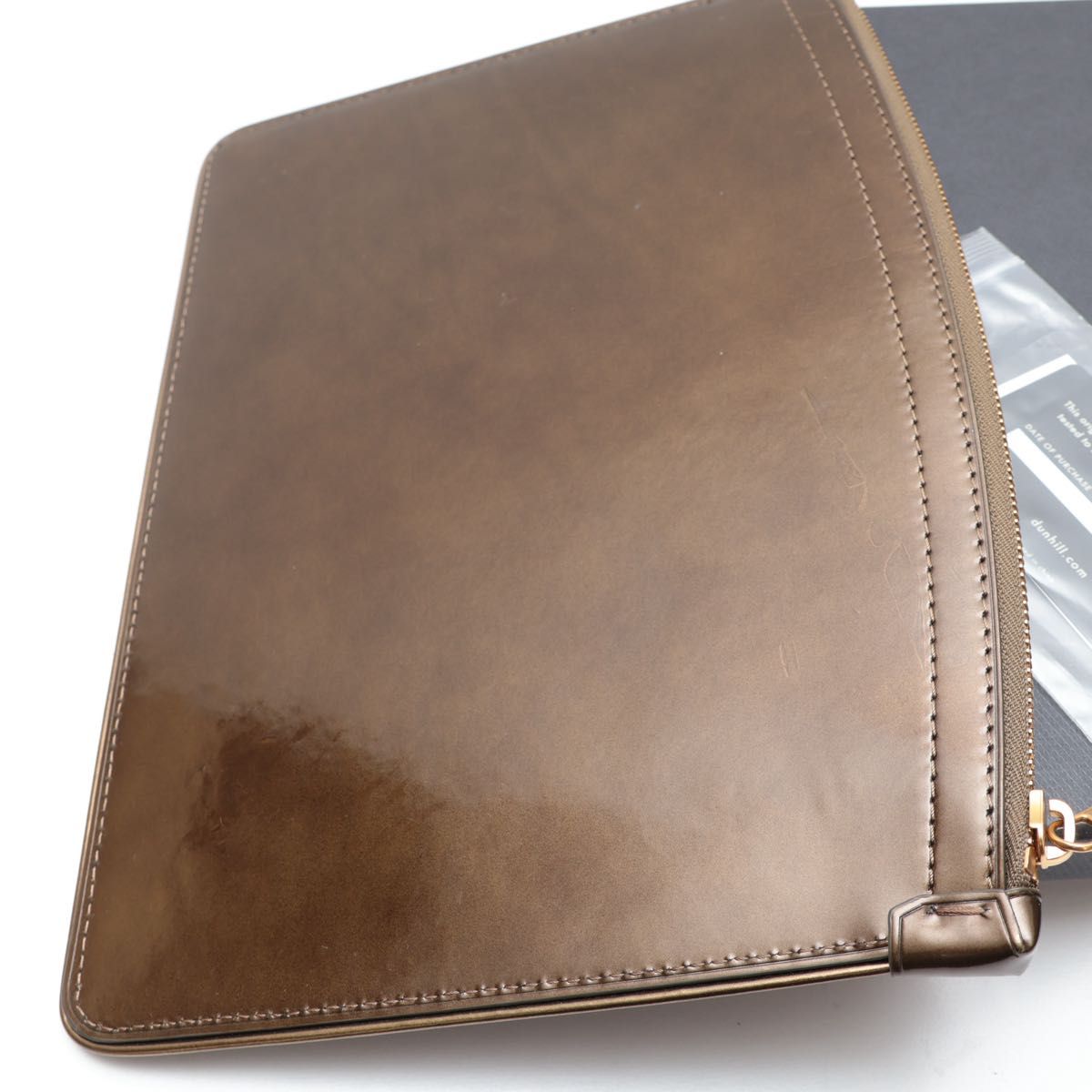 難有り未使用 ダンヒル Alfred Dunhill クラッチバッグ レザー 難有り未使用 ダンヒル Alfred Dunhill クラッチバッグ レザー