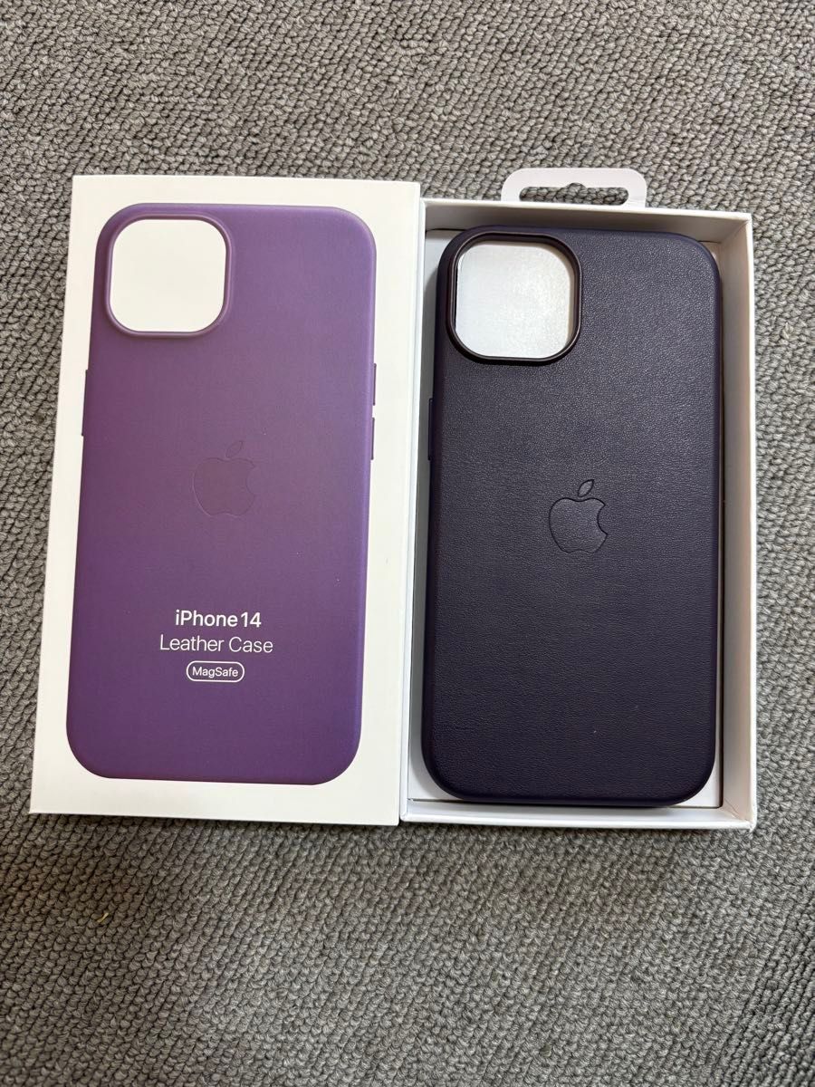 Apple iPhone14 レザーケース ディープバイオレット 純正 未使用 Apple iPhone14 レザーケース ディープバイオレット 純正 未使用