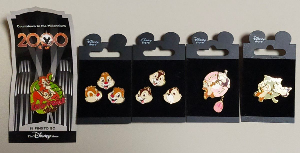 ディズニーストア ピンバッジ チップとデール フェイス どんぐり ディズニーストア ピンバッジ チップとデール フェイス どんぐり