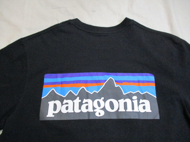 Patagonia パタゴニア 背ロゴ Ｔシャツ 黒 S_画像6