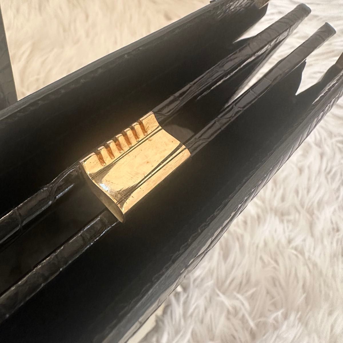 LANCEL ランセルハンドバッグ クロコ 型押しレザー 黒|Yahoo LANCEL ランセルハンドバッグ クロコ 型押しレザー 黒|Yahoo