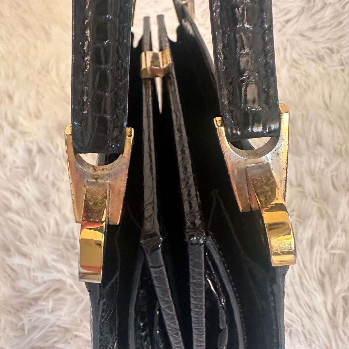 LANCEL ランセルハンドバッグ クロコ 型押しレザー 黒|Yahoo LANCEL ランセルハンドバッグ クロコ 型押しレザー 黒|Yahoo