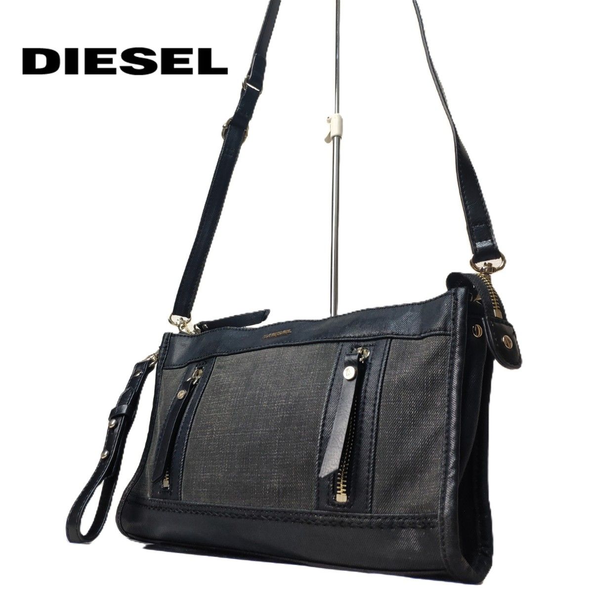 美品 DIESEL ディーゼル キャンバス デニム 2WAY ショルダー 美品 DIESEL ディーゼル キャンバス デニム 2WAY ショルダー