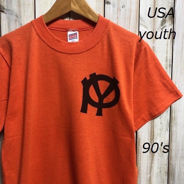 USA古着 USA製 90's Tシャツ SOFFE 50/50 YOUTH L アメリカ古着・ヴィンテージ・キッズ K⑧_画像1