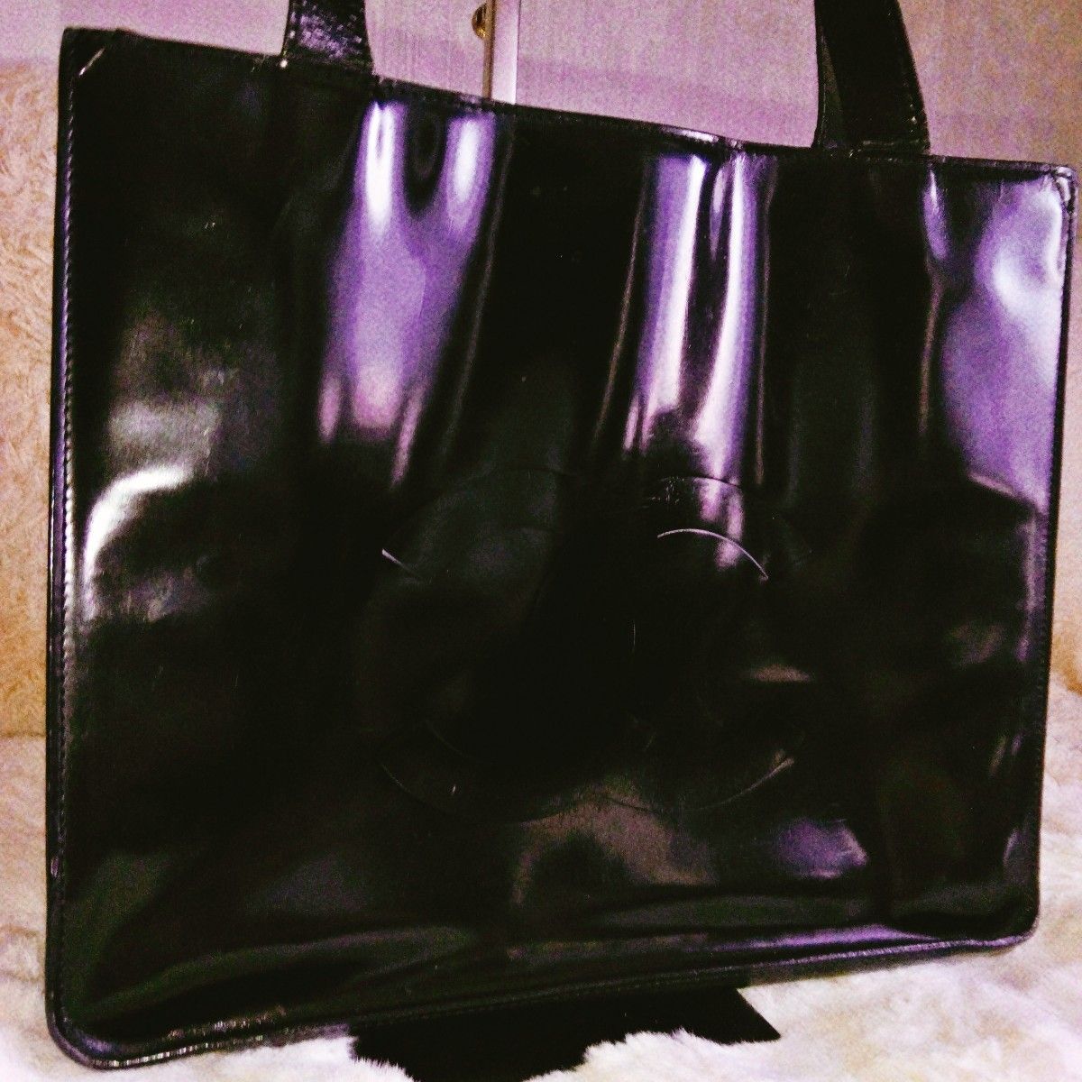 CHANELトートバッグエナメルパテントトートバッグエナメル CHANELトートバッグエナメルパテントトートバッグエナメル