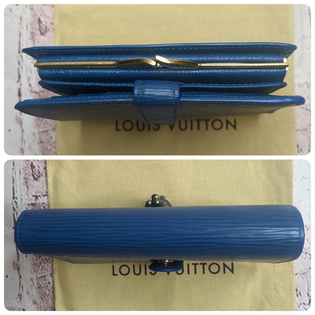 超極美品】LOUIS VUITTON ルイヴィトン 二つ折財布 エピ ポルト 超極美品】LOUIS VUITTON ルイヴィトン 二つ折財布 エピ ポルト