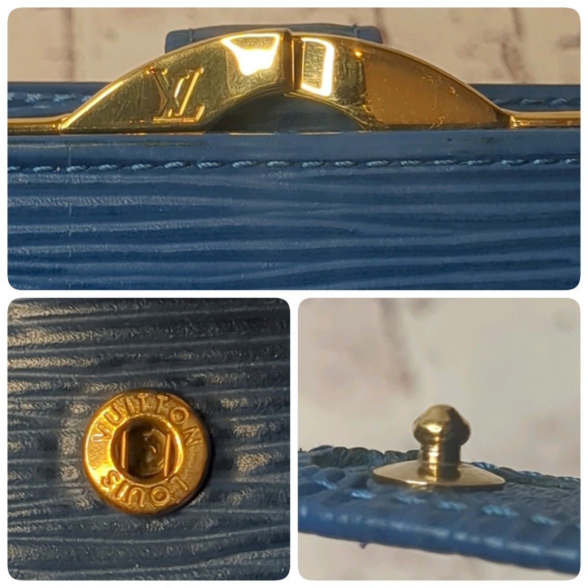 超極美品】LOUIS VUITTON ルイヴィトン 二つ折財布 エピ ポルト 超極美品】LOUIS VUITTON ルイヴィトン 二つ折財布 エピ ポルト