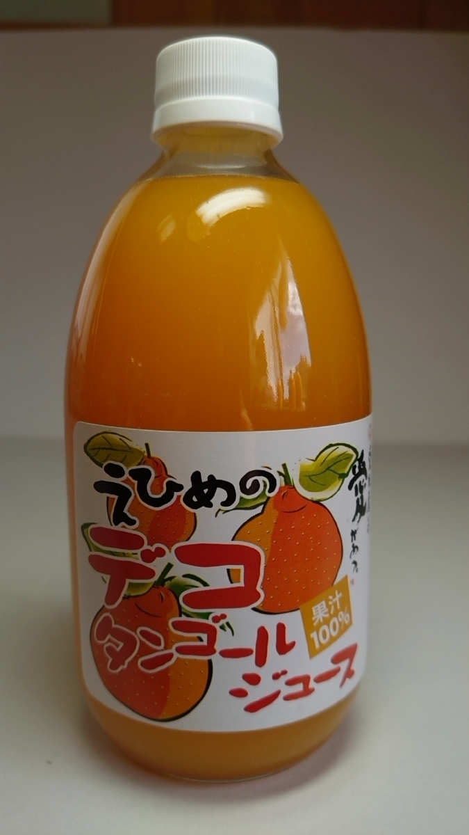 地元道の駅で人気の愛媛県産果汁１００％デコタンゴール（しらぬい）ストレートジュース500㎜×１２本入