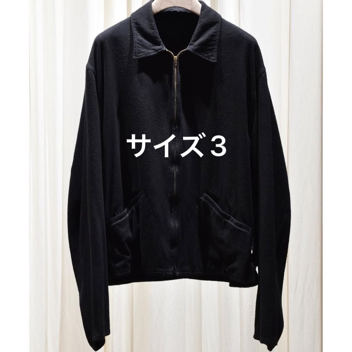 COMOLI 25SS シルクネップジップショートジャケット サイズ3 COMOLI 25SS シルクネップジップショートジャケット サイズ3