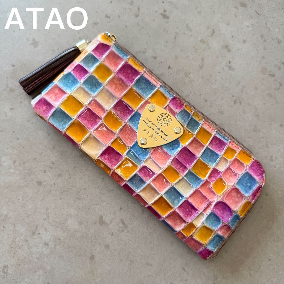人気色】ATAO リモ ヴィトロ マルチカラー 長財布 金ロゴ 人気色】ATAO リモ ヴィトロ マルチカラー 長財布 金ロゴ