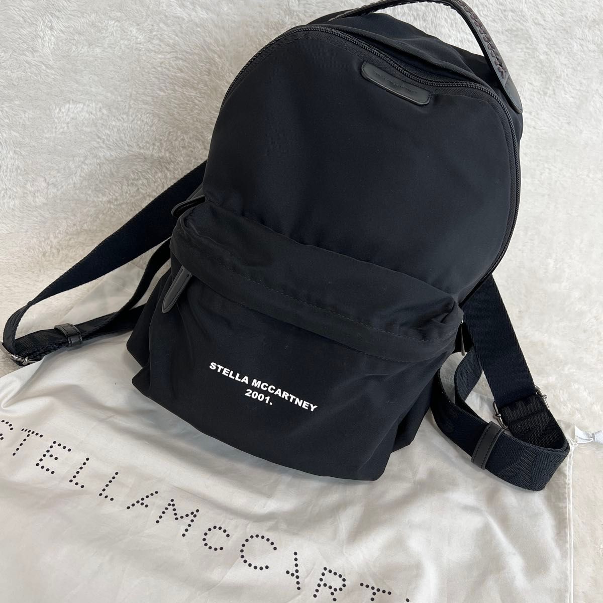 美品】ステラマッカートニー 黒ブラック ファラベラ バック 美品】ステラマッカートニー 黒ブラック ファラベラ バック