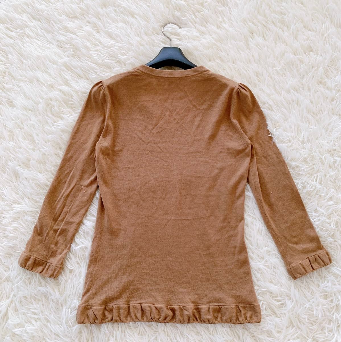 バーバリーロンドン 春ニット S 七分袖 ウール カシミヤ シルク バーバリーロンドン 春ニット S 七分袖 ウール カシミヤ シルク