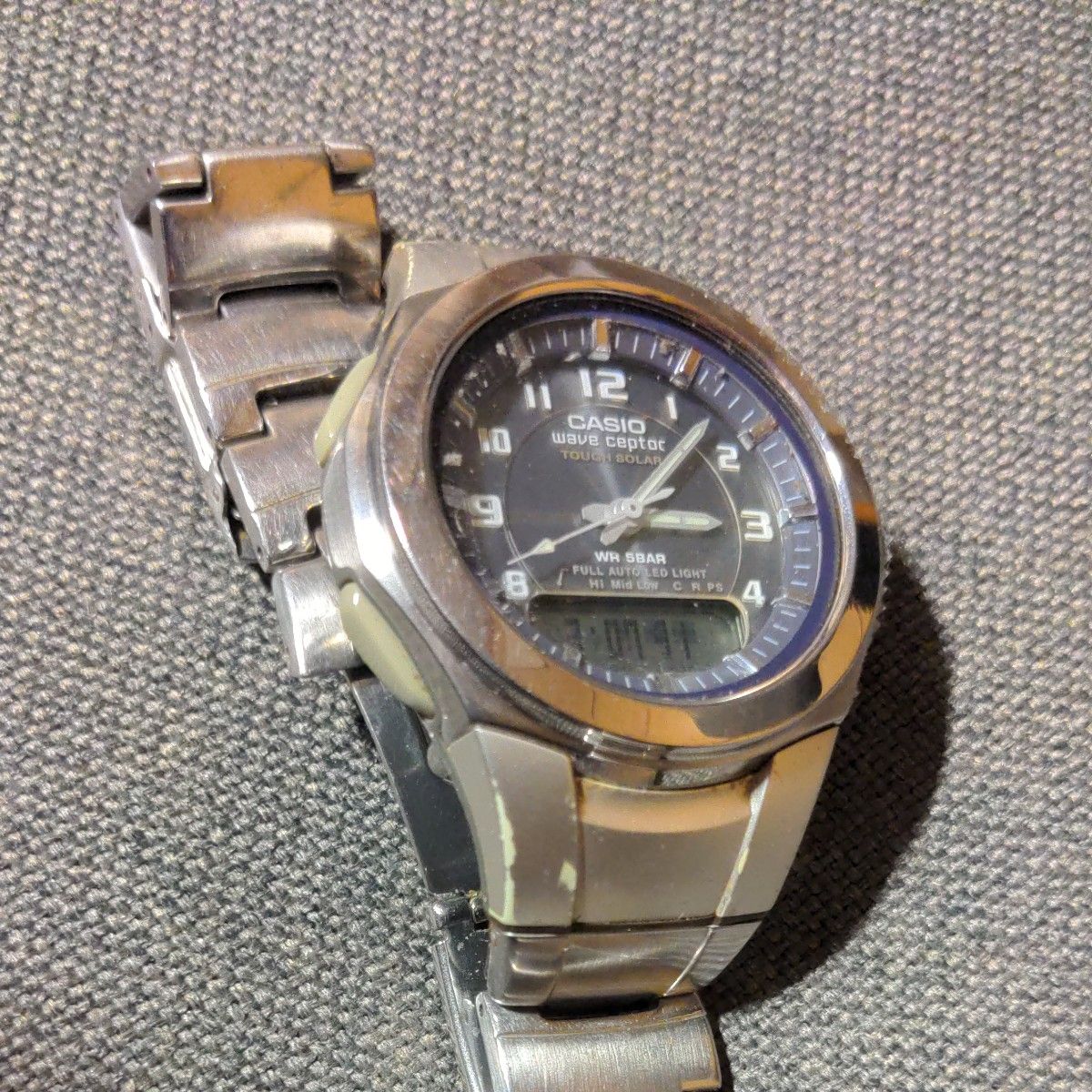 CASIO カシオ ウェーブセプター 電波ソーラーWVA-410J(ジャンク CASIO カシオ ウェーブセプター 電波ソーラーWVA-410J(ジャンク