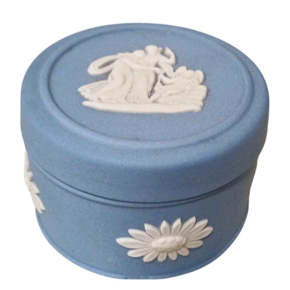 美品 WEDGWOOD ウェッジウッド ブルージャスパー 蓋つき 小物 美品 WEDGWOOD ウェッジウッド ブルージャスパー 蓋つき 小物