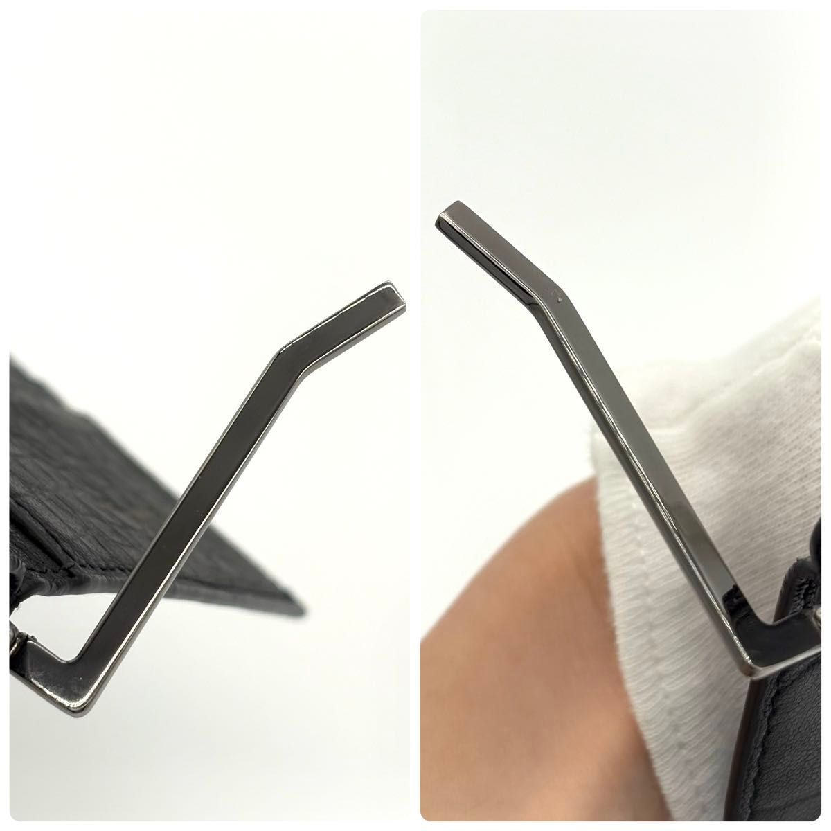サンローラン YSL マネークリップ お札入れ レザー 黒 ブラック サンローラン YSL マネークリップ お札入れ レザー 黒 ブラック