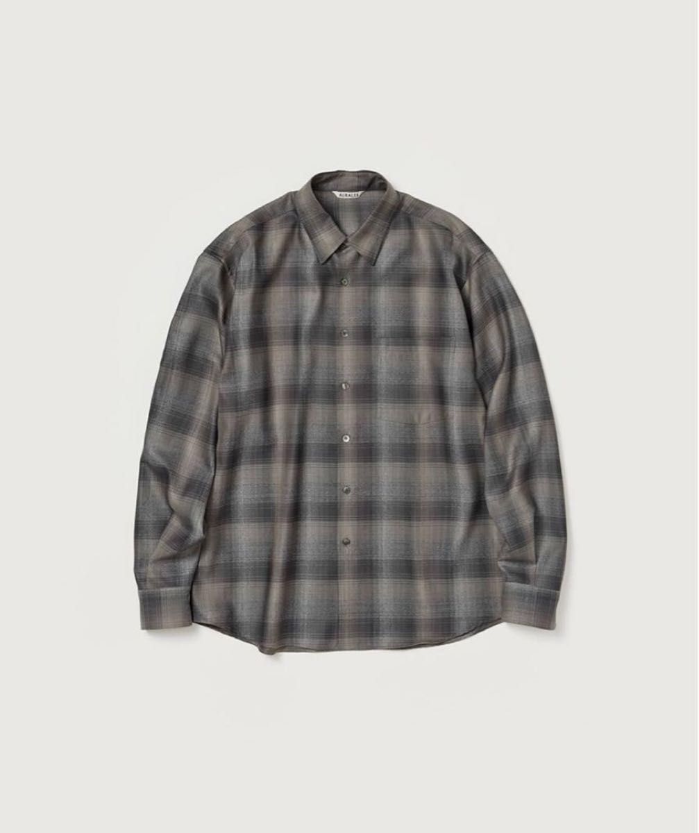 24AW オーラリーSuper Light Wool Check Shirt AURALEE|Yahoo 24AW オーラリーSuper Light Wool Check Shirt AURALEE|Yahoo