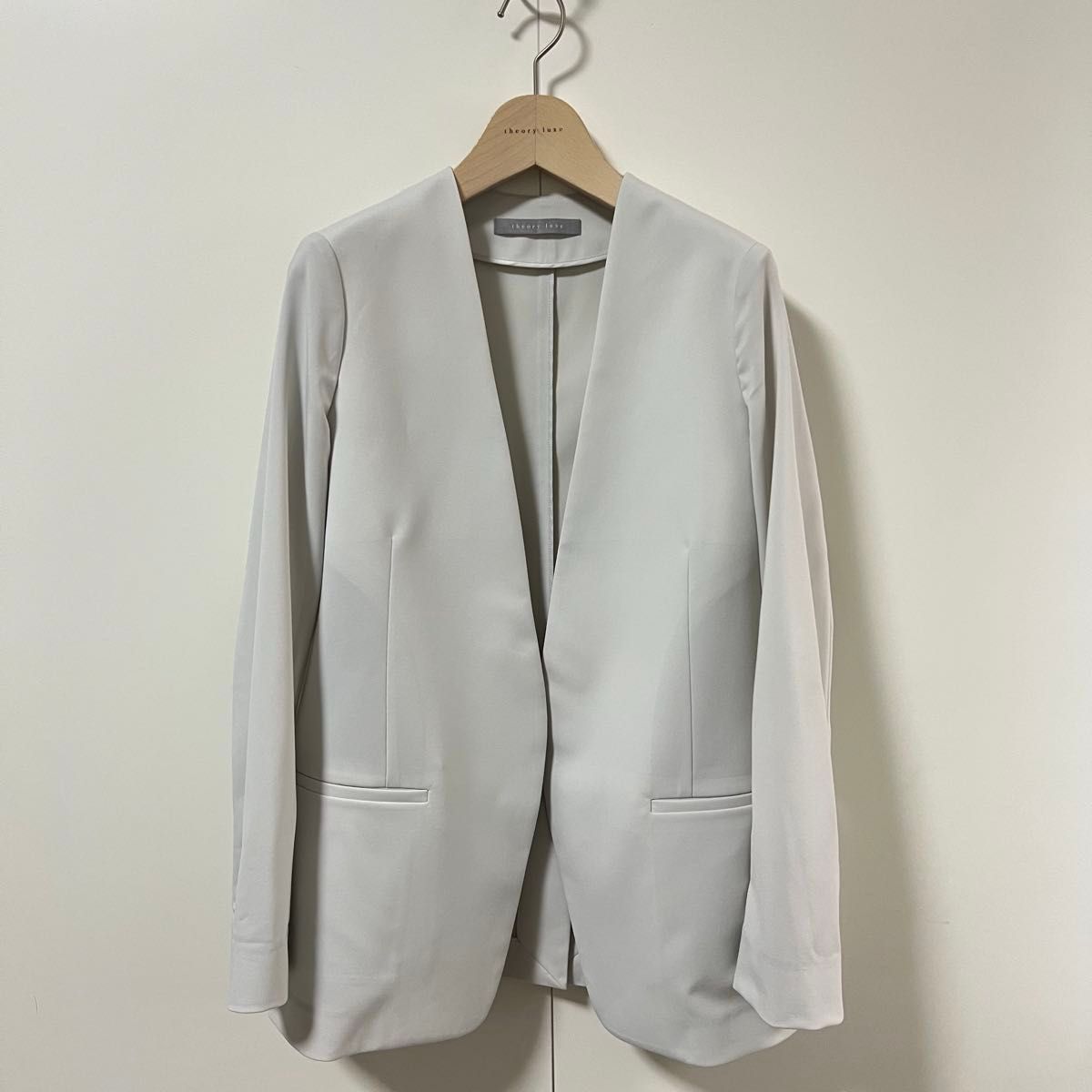 theory luxe 24SS 完売 ウォッシャブル ノーカラージャケット