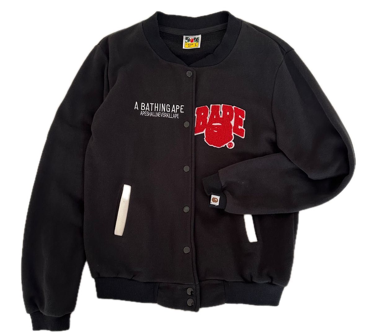 A BATHING APE スエットスタジャン Lサイズ ブラック|Yahoo A BATHING APE スエットスタジャン Lサイズ ブラック|Yahoo