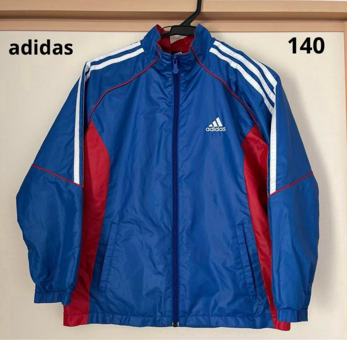 adidas ウィンドブレーカー ジャケット レインジャンバー 青赤 adidas ウィンドブレーカー ジャケット レインジャンバー 青赤