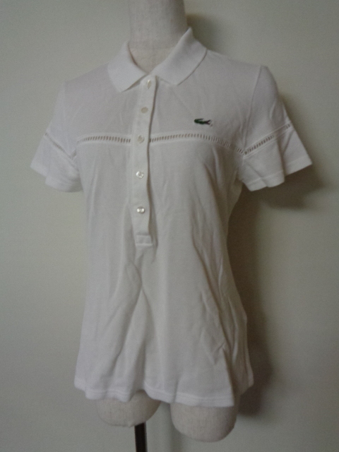 LACOSTE (ラコステ) ポロシャツ 半袖 白 38