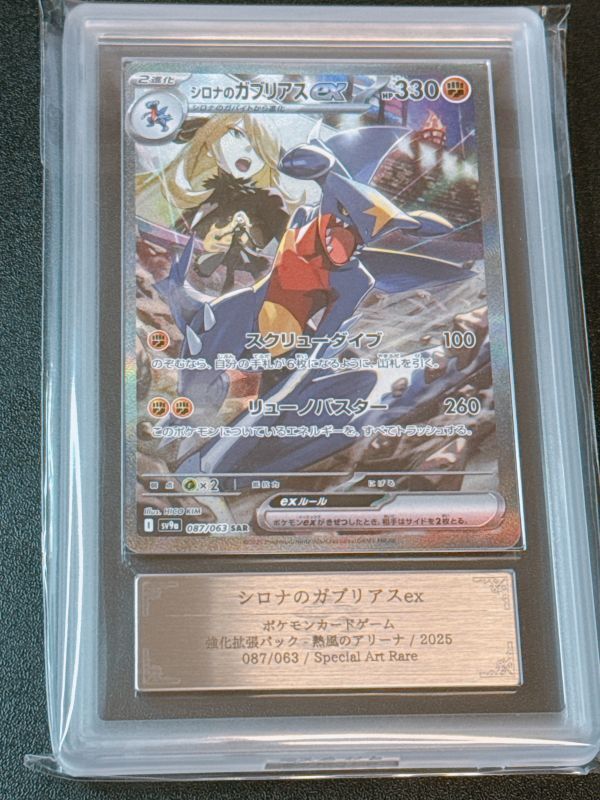 ARS鑑定10+】シロナのガブリアスex SAR ポケモンカード 087/063 ARS鑑定10+】シロナのガブリアスex SAR ポケモンカード 087/063