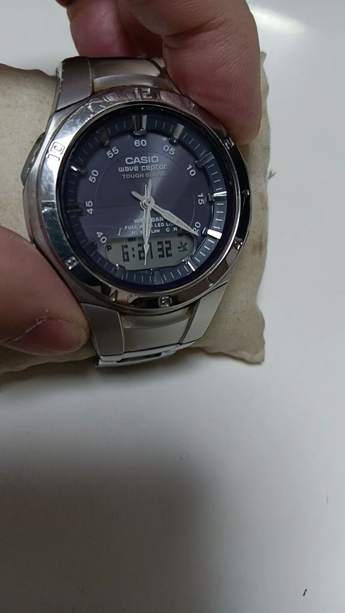 CASIO wave ceptor WVA-400J 電波ソーラー 稼働中