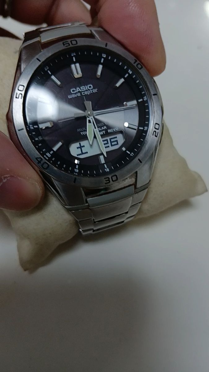 CASIO wave ceptor WVA-M640 電波ソーラー 稼働中