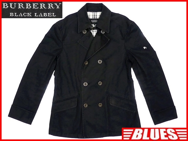 即決★BURBERRY BLACK LABEL★メンズM 廃版 トレンチコート バーバリーブラックレーベル ブラック 三陽商会正規 ナイト刺繍 ノバチェック