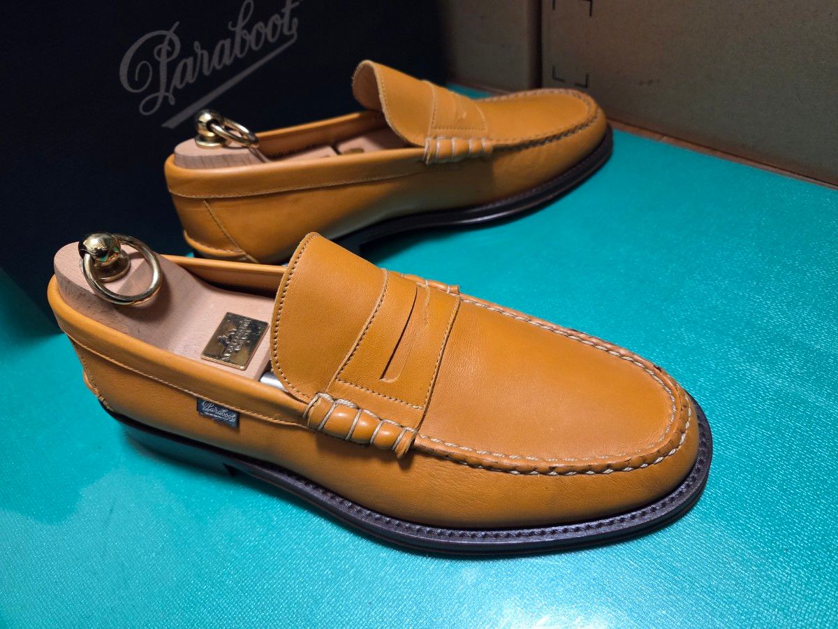 未使用・希少モデル】PARABOOT パラブーツ ローファー 黄土色 6 未使用・希少モデル】PARABOOT パラブーツ ローファー 黄土色 6
