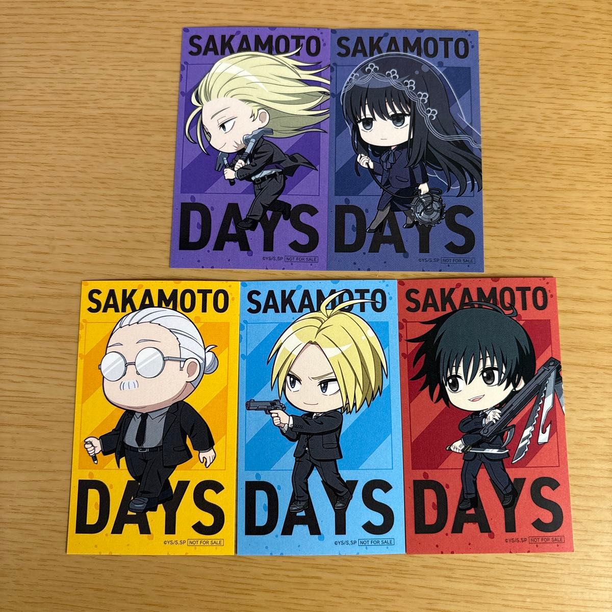 ミニキャラ イラストカード 坂本太郎 朝倉シン 南雲 神々廻 大佛 ミニキャラ イラストカード 坂本太郎 朝倉シン 南雲 神々廻 大佛