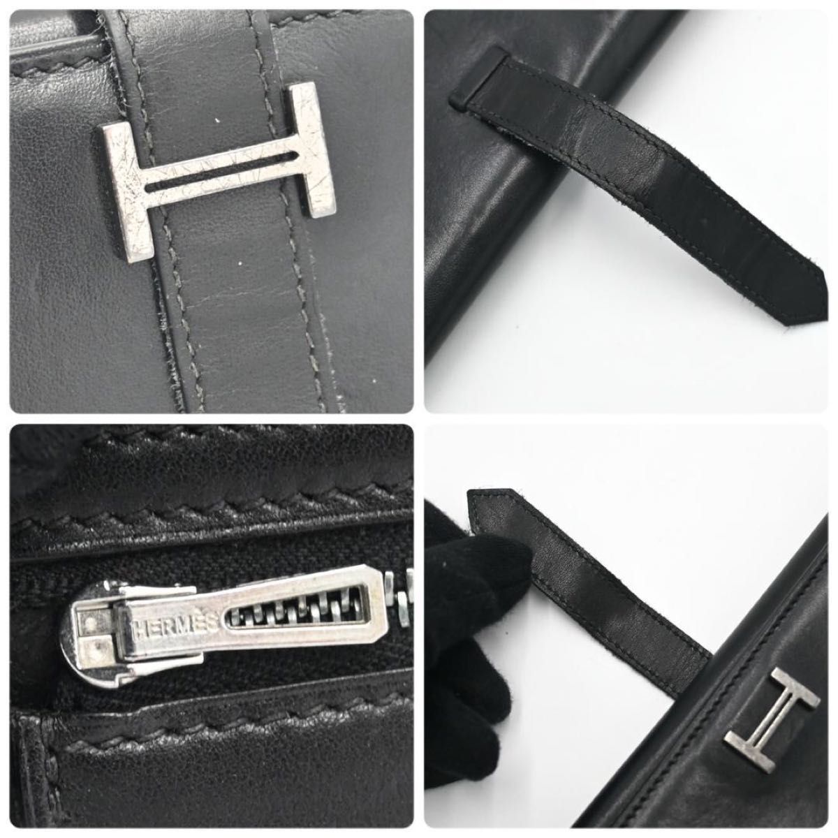 エルメス HERMES ベアンデュプリ 三つ折り財布 ボックスカーフ エルメス HERMES ベアンデュプリ 三つ折り財布 ボックスカーフ