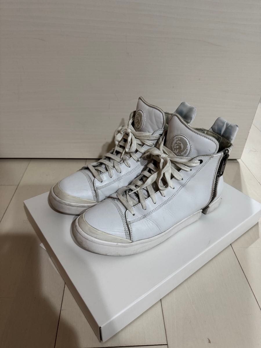 DIESEL ディーゼル サイドジップレザースニーカー S-NENTIS 28cm DIESEL ディーゼル サイドジップレザースニーカー S-NENTIS 28cm