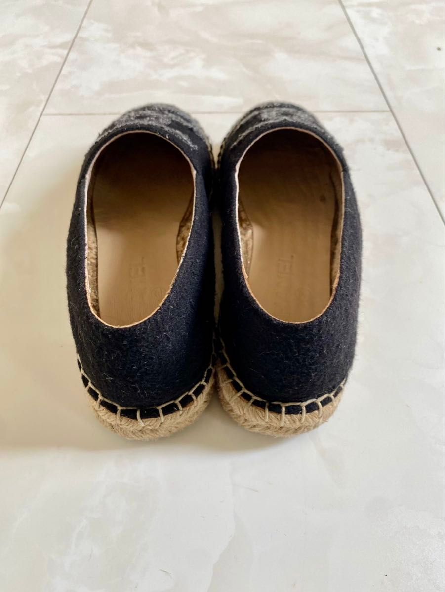 美品 シャネル ツイード エスパドリーユ スニーカー 黒 CHANEL 美品 シャネル ツイード エスパドリーユ スニーカー 黒 CHANEL