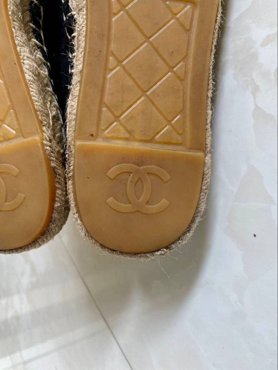 美品 シャネル ツイード エスパドリーユ スニーカー 黒 CHANEL 美品 シャネル ツイード エスパドリーユ スニーカー 黒 CHANEL