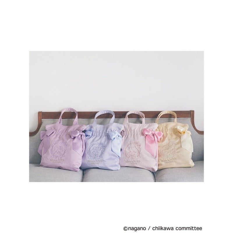 新品 メゾンドフルール ちいかわ 刺繍 ダブルリボン トート 新品 メゾンドフルール ちいかわ 刺繍 ダブルリボン トート