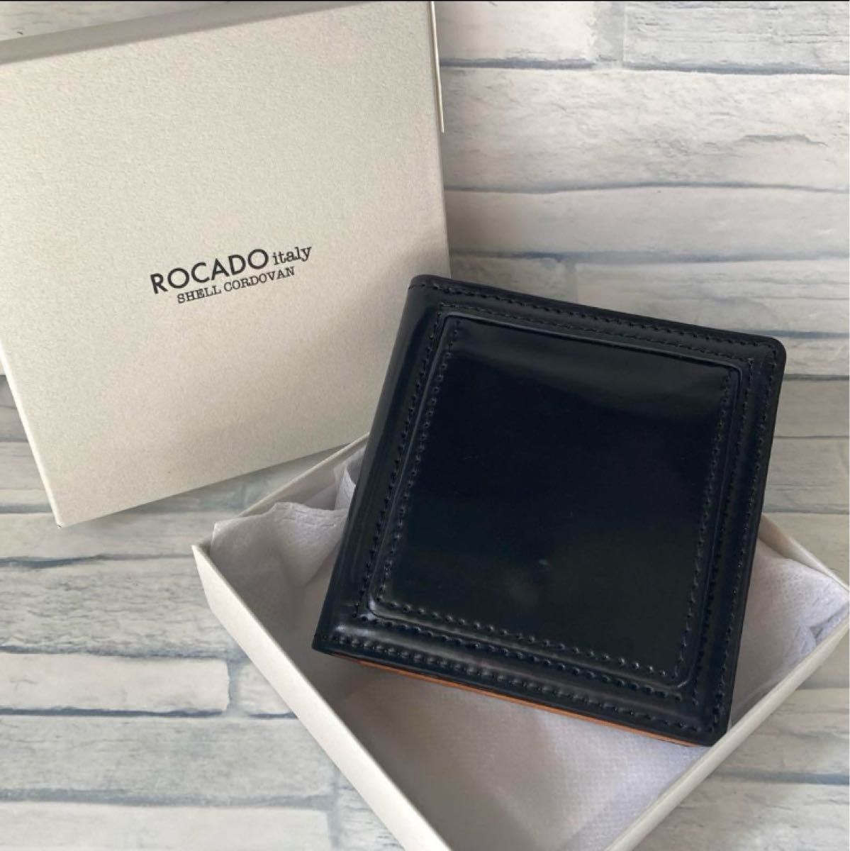 未使用品】ROCADO社 ロカド シェルコードバン ウォレット 未使用品】ROCADO社 ロカド シェルコードバン ウォレット