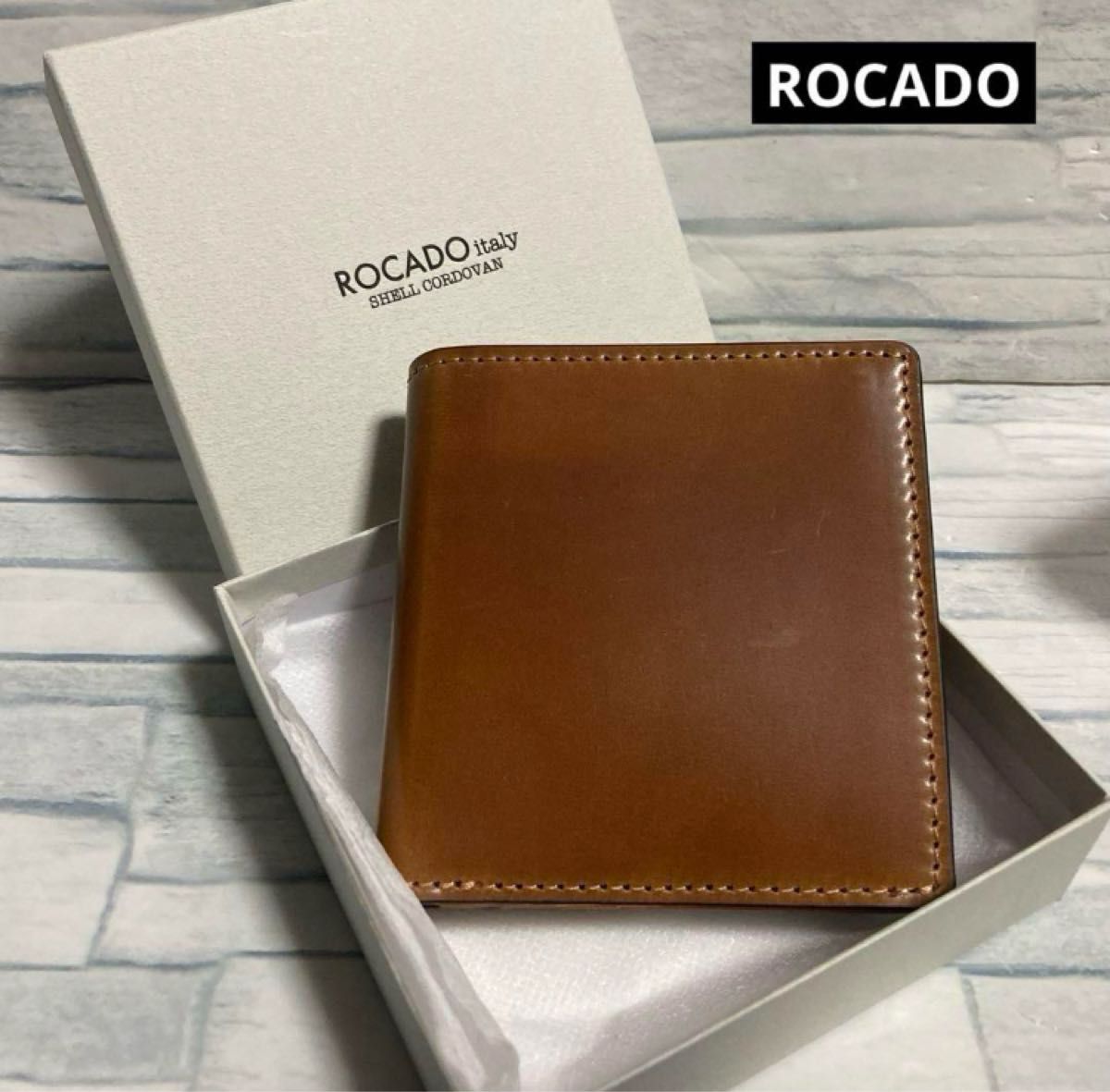 未使用品】ROCADO社 ロカド シェルコードバン ウォレット 未使用品】ROCADO社 ロカド シェルコードバン ウォレット