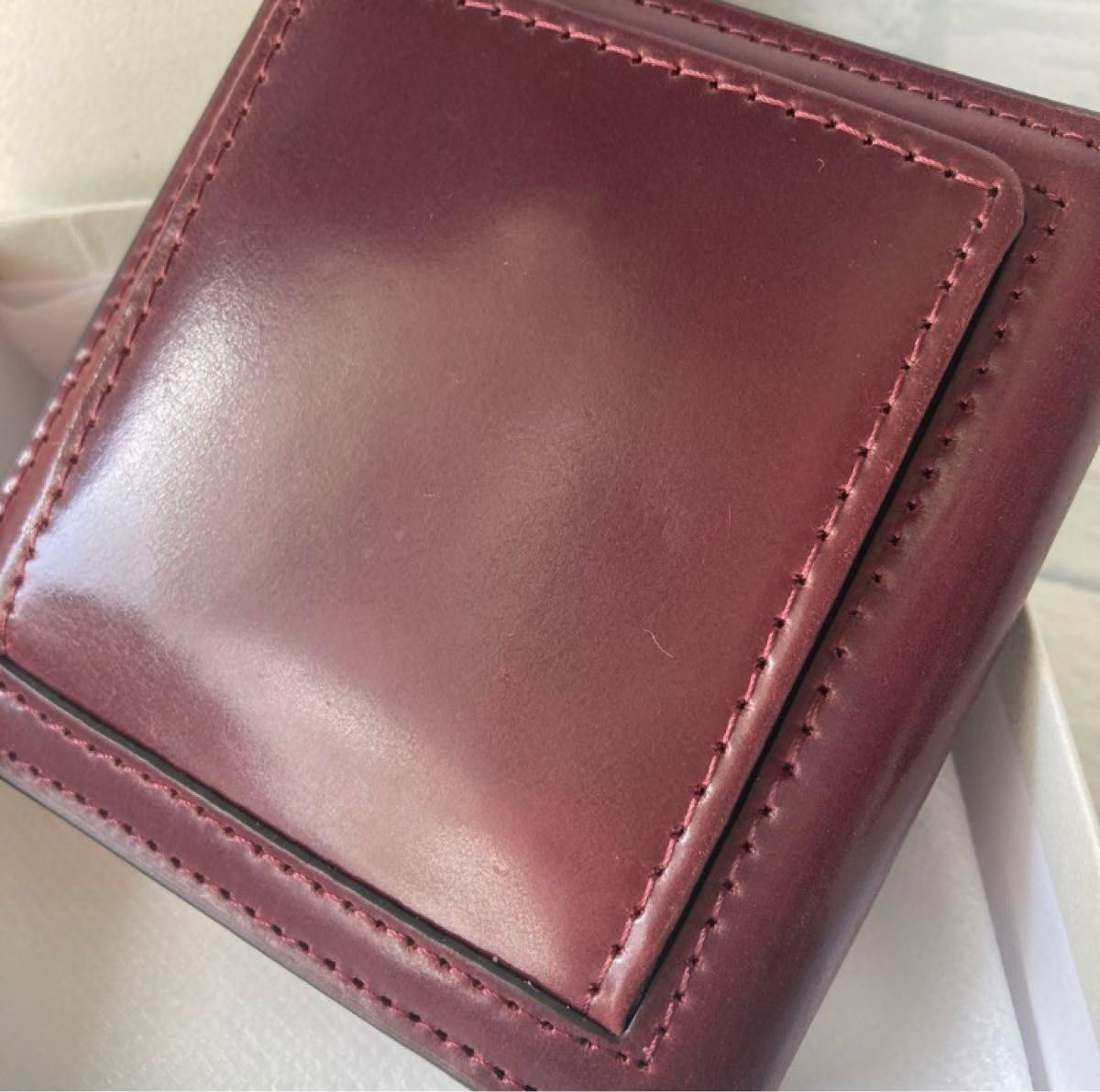 未使用品】ROCADO社 ロカド シェルコードバン ウォレット ワイン 未使用品】ROCADO社 ロカド シェルコードバン ウォレット ワイン