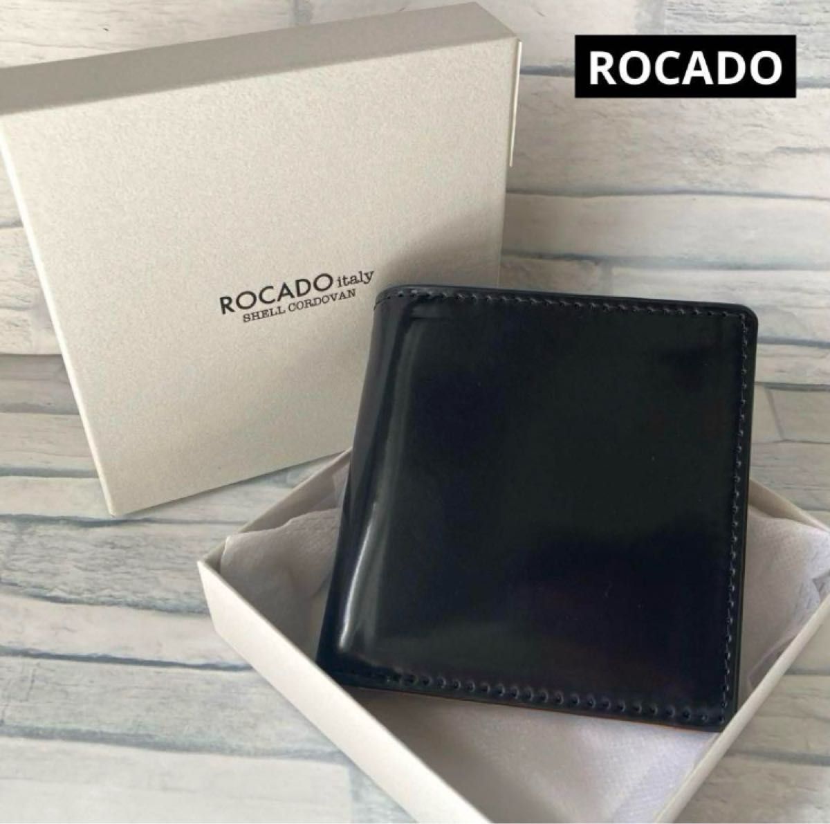 未使用品】ROCADO社 ロカド シェルコードバン ウォレット 未使用品】ROCADO社 ロカド シェルコードバン ウォレット