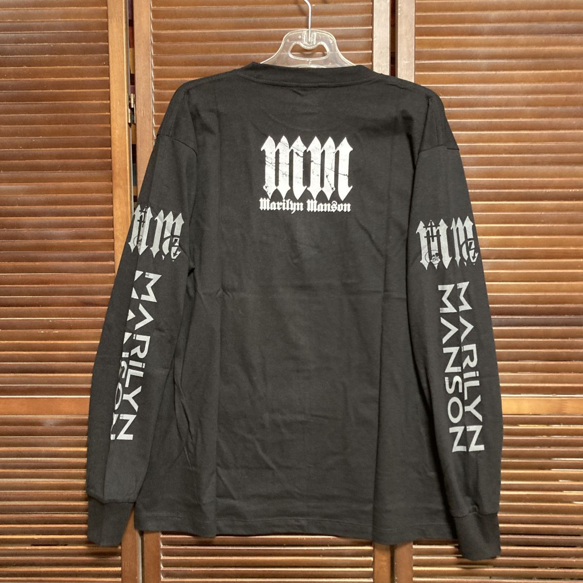 AZZE 1スタ 黒 バンド Tシャツ 長袖 ロンT マリリンマンソン AZZE 1スタ 黒 バンド Tシャツ 長袖 ロンT マリリンマンソン