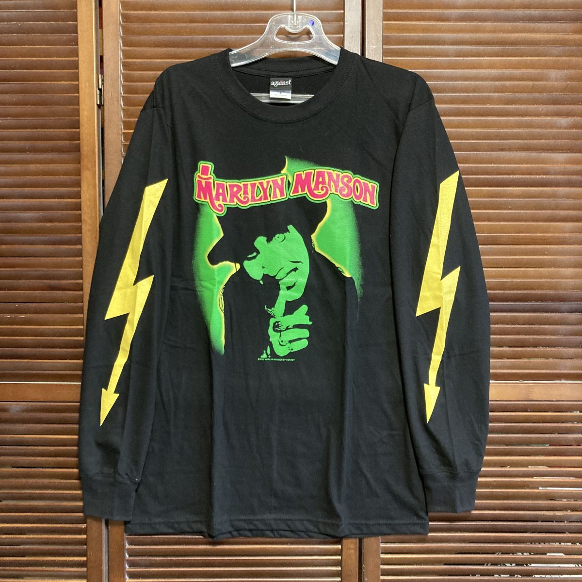 BBBU 1スタ 黒 バンド Tシャツ 長袖 ロンT マリリンマンソン BBBU 1スタ 黒 バンド Tシャツ 長袖 ロンT マリリンマンソン