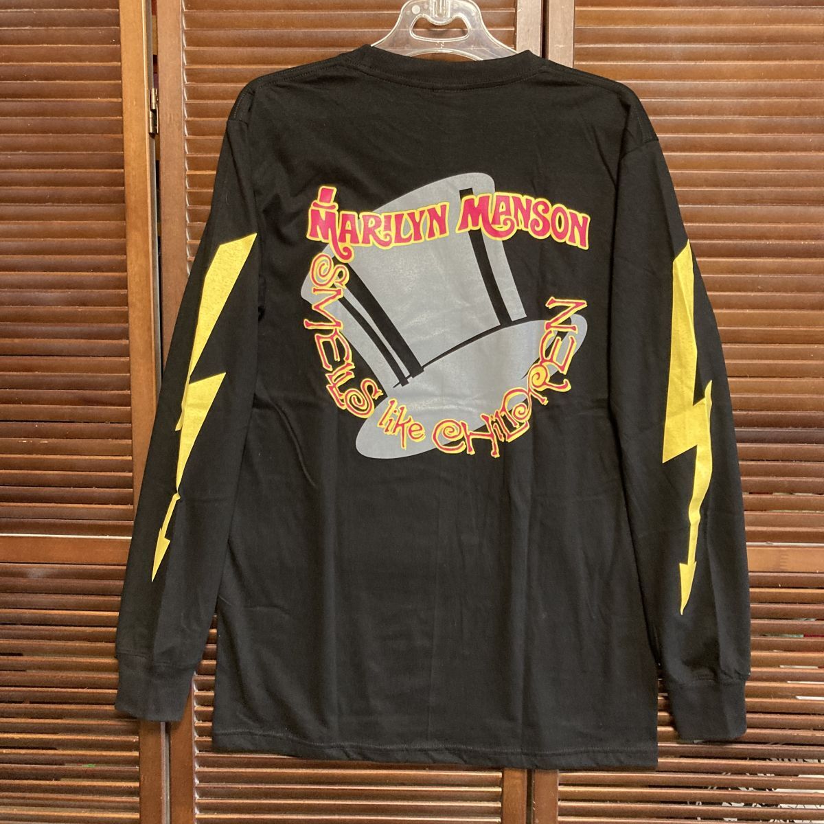 BBBU 1スタ 黒 バンド Tシャツ 長袖 ロンT マリリンマンソン BBBU 1スタ 黒 バンド Tシャツ 長袖 ロンT マリリンマンソン