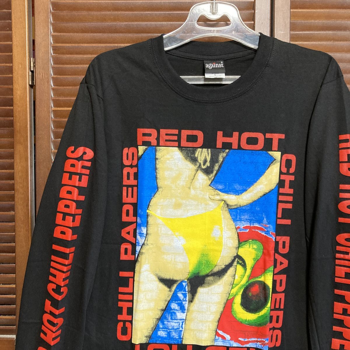 BBBL 1スタ 黒 バンド Tシャツ 長袖 ロンT レッドホット BBBL 1スタ 黒 バンド Tシャツ 長袖 ロンT レッドホット