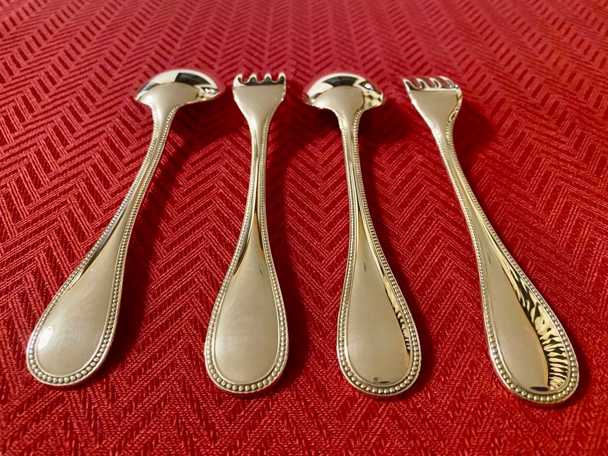 美品 】クリストフル パール フォーク&スプーン ペアセット 美品 】クリストフル パール フォーク&スプーン ペアセット