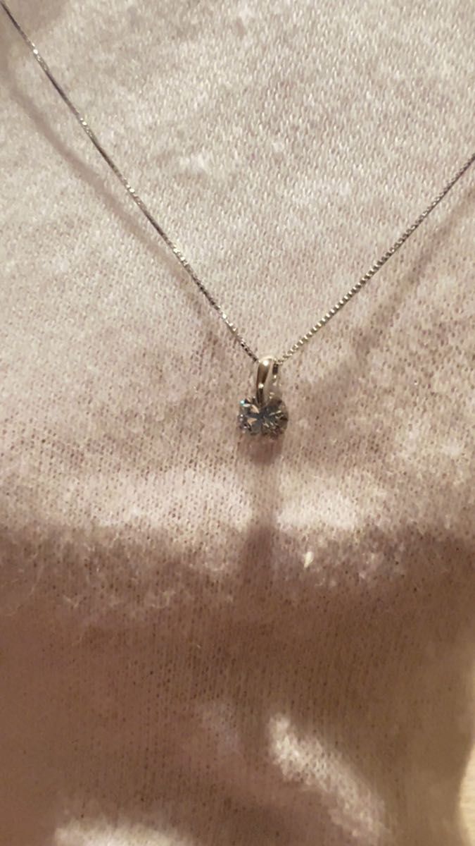 【特別提供】ダイヤモンド 一粒ダイヤ ネックレス プレゼント PT850 アクセサリー 一粒ダイヤネックレス