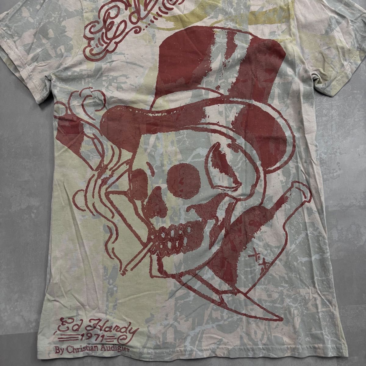 archive y2k 00s ed hardy skull t shirt エドハーディ 総柄 archive y2k 00s ed hardy skull t shirt エドハーディ 総柄