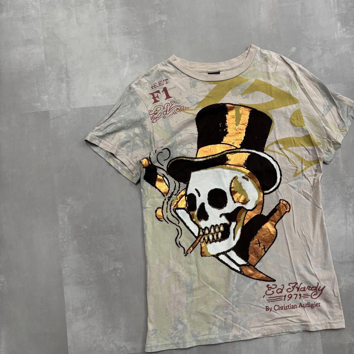 archive y2k 00s ed hardy skull t shirt エドハーディ 総柄 archive y2k 00s ed hardy skull t shirt エドハーディ 総柄