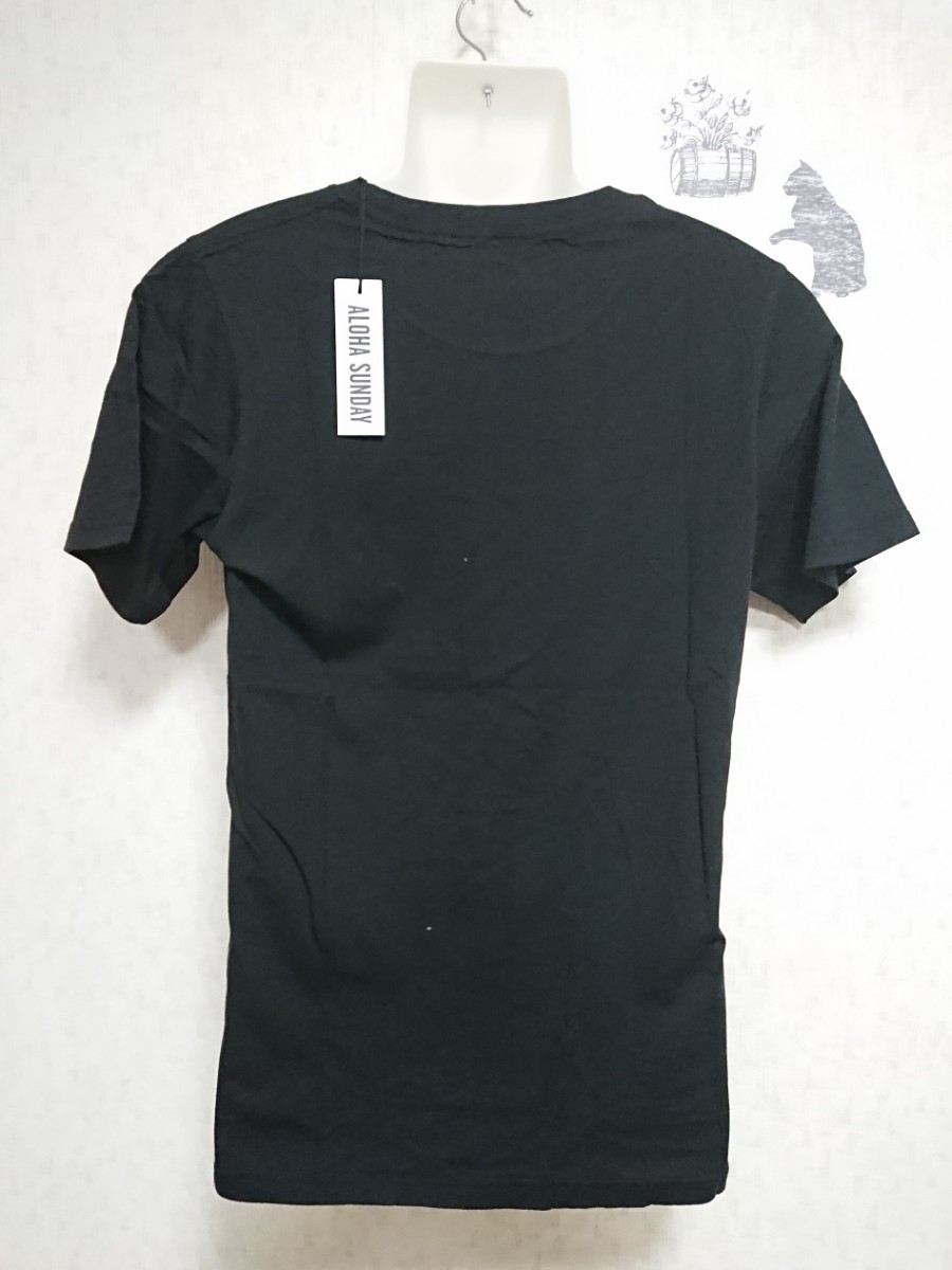 【S】ALOHA SUNDAY ロゴTシャツ（ブラック）